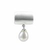 Silberanhänger massiv Rohr matt/glanz und hängende Perle