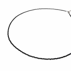 Sehr schmale Spinellkette, 42-45 cm mit Silberverschluss verstellbar