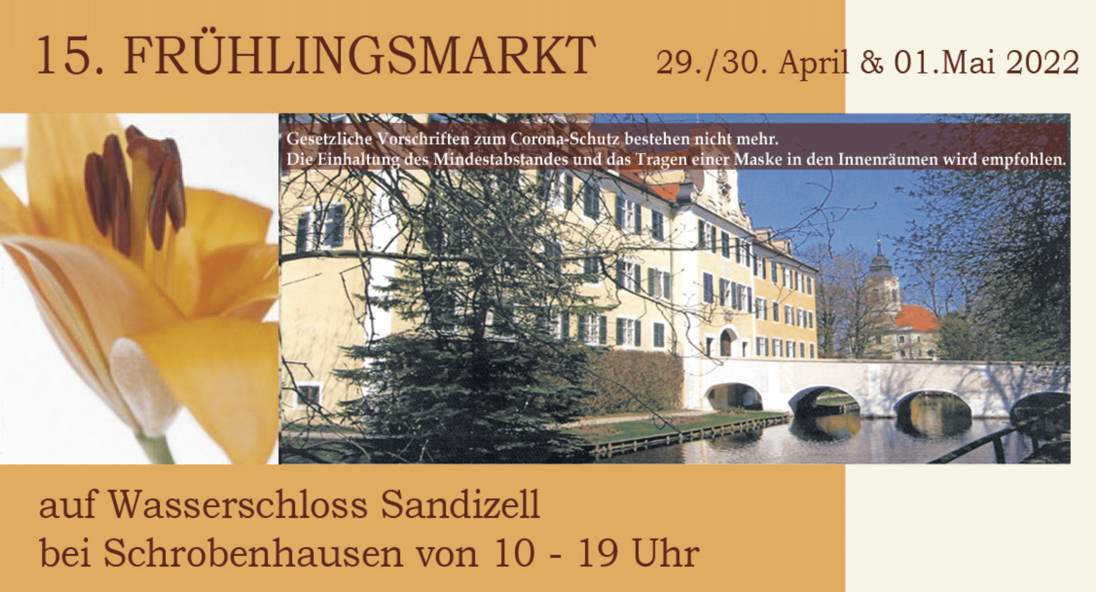Read more about the article Frühlingsmarkt auf Wasserschloss Sandizell bei Schrobenhausen